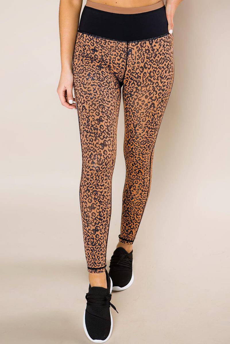 Leopard Print High Waist Active Leggings