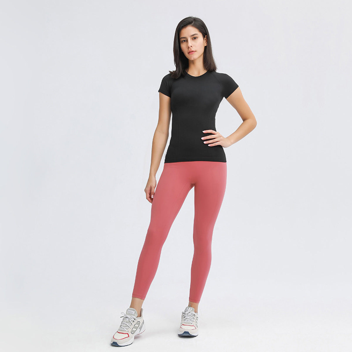 Round Neck Short-Sleeved Quick-Drying Active Tops
