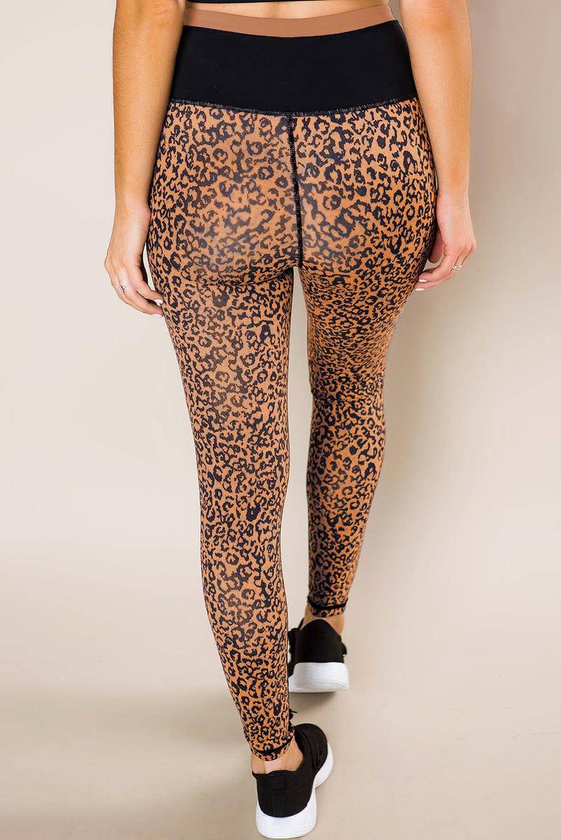 Leopard Print High Waist Active Leggings