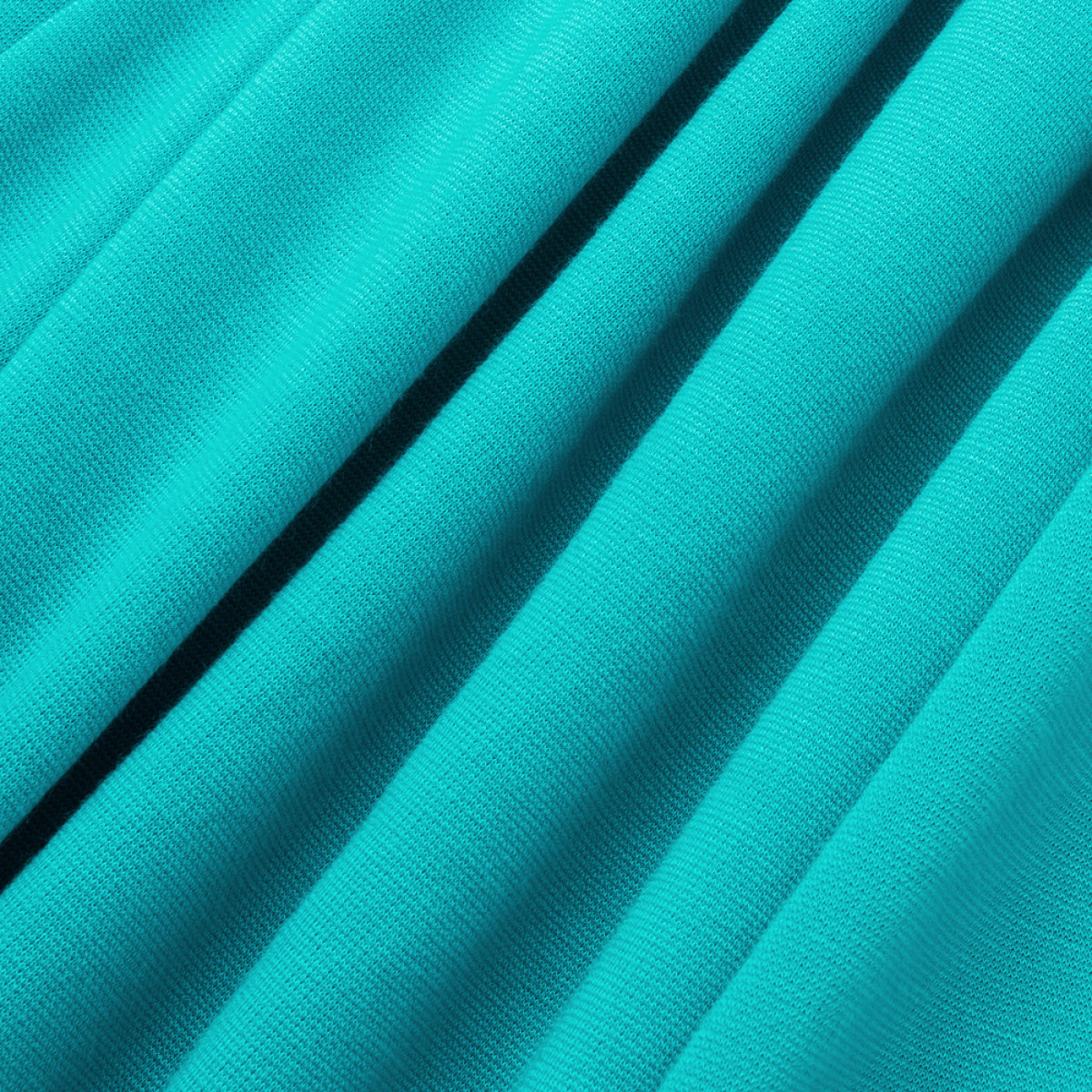 Round Neck Three-Quarter Sleeve Slit Folds Midi Dress
