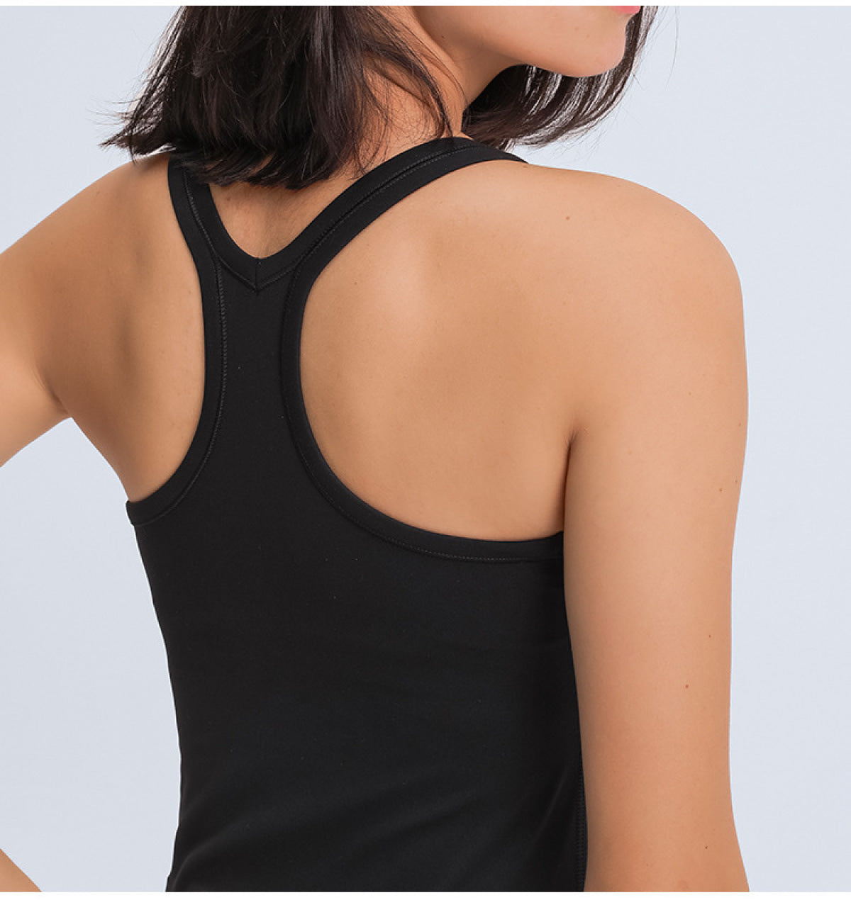 Athletic Solid Color Sports Camisole with Chest Pad