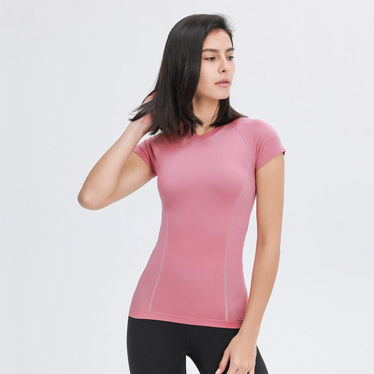 Round Neck Short-Sleeved Quick-Drying Active Tops
