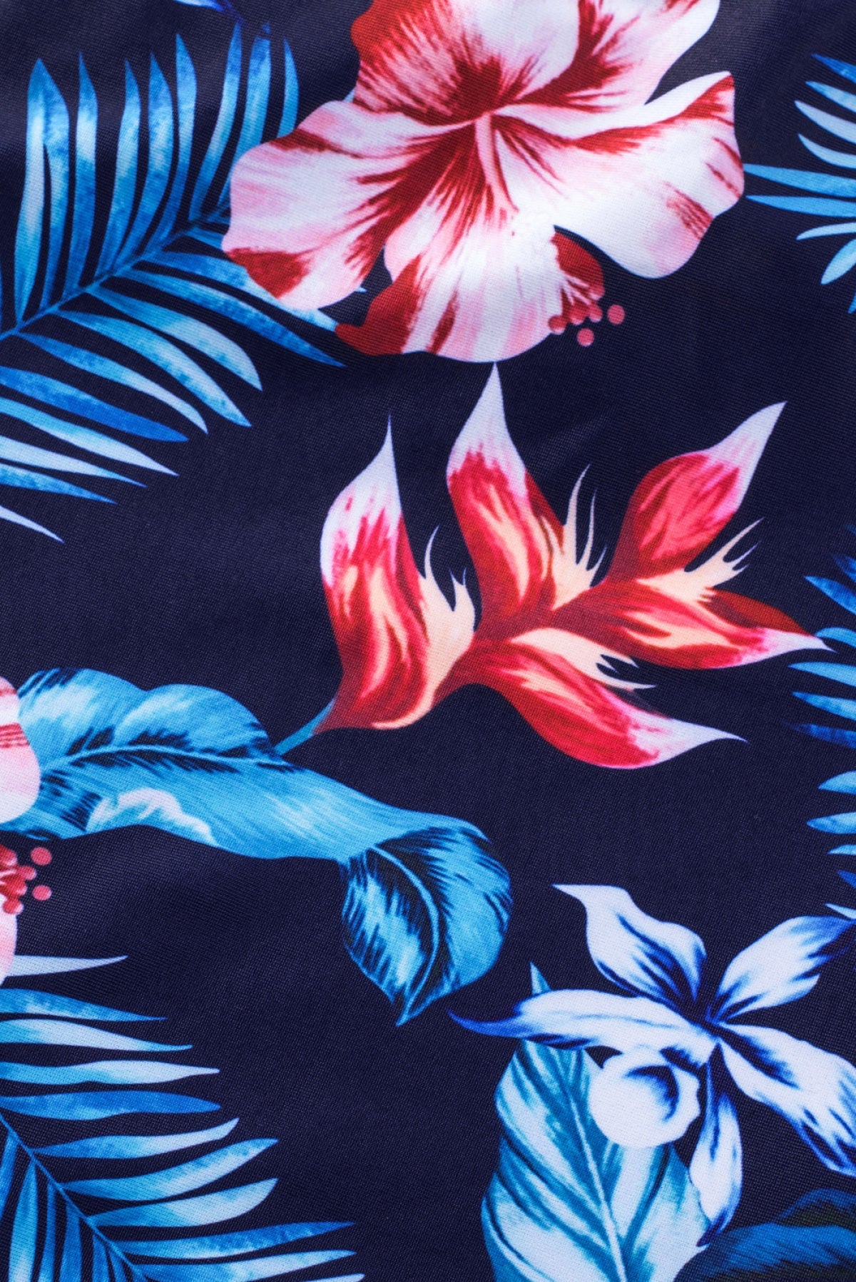 Floral Print Mesh Patchwork Criss Cross One-Piece Swimsuit