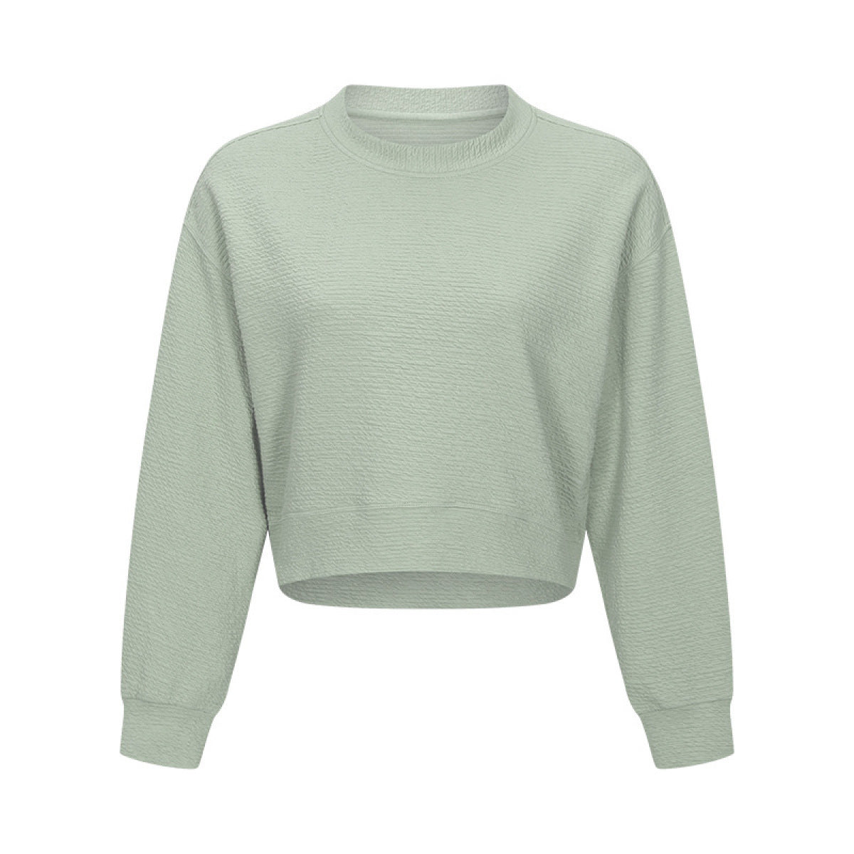 Pullover Loose Round-Neck Long Sleeve Active Tops