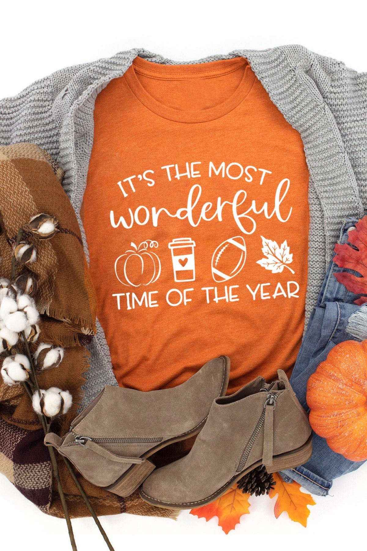 Orange It's The Most Wonderful Time Of This Year Graphic Tee