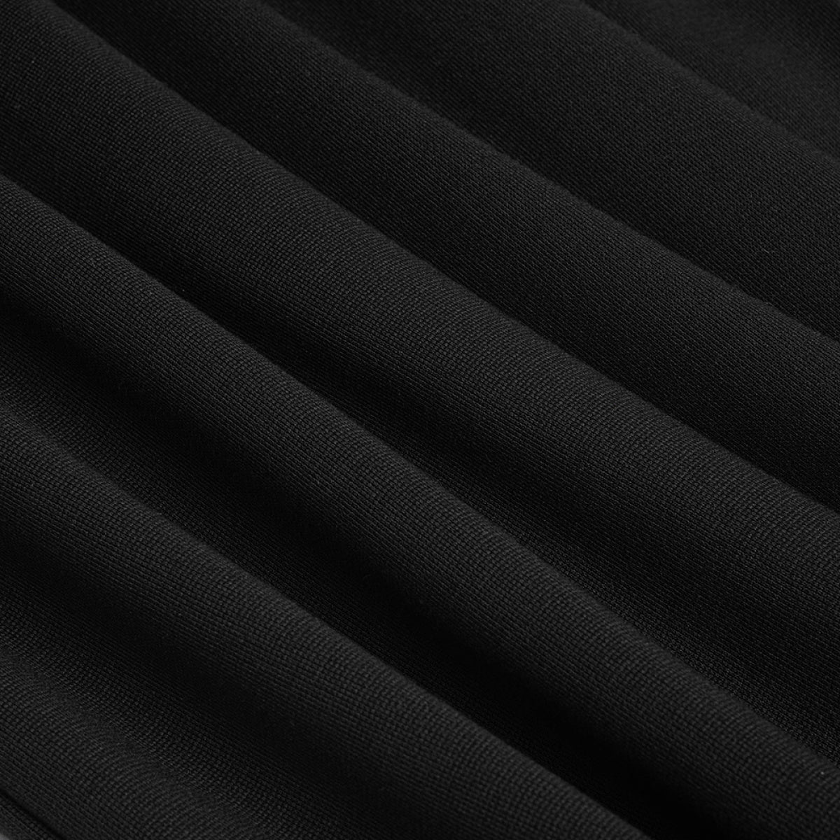 Round Neck Three-Quarter Sleeve Slit Folds Midi Dress