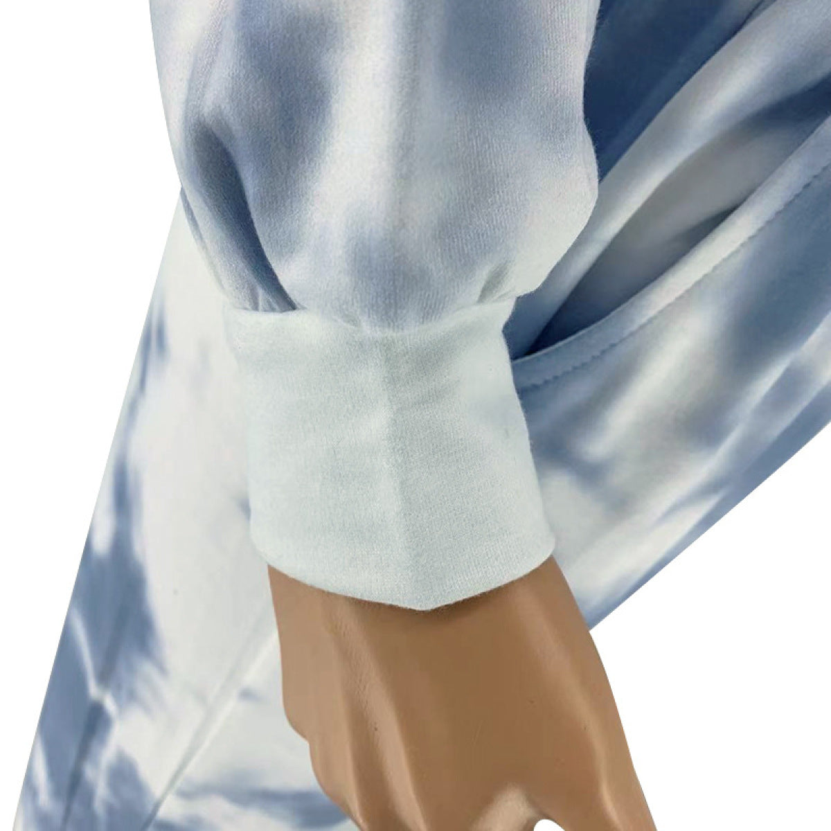 Tie Dye Stand Collar Zipper Long Sleeve Sweatshirt & Drawstring Pants Set