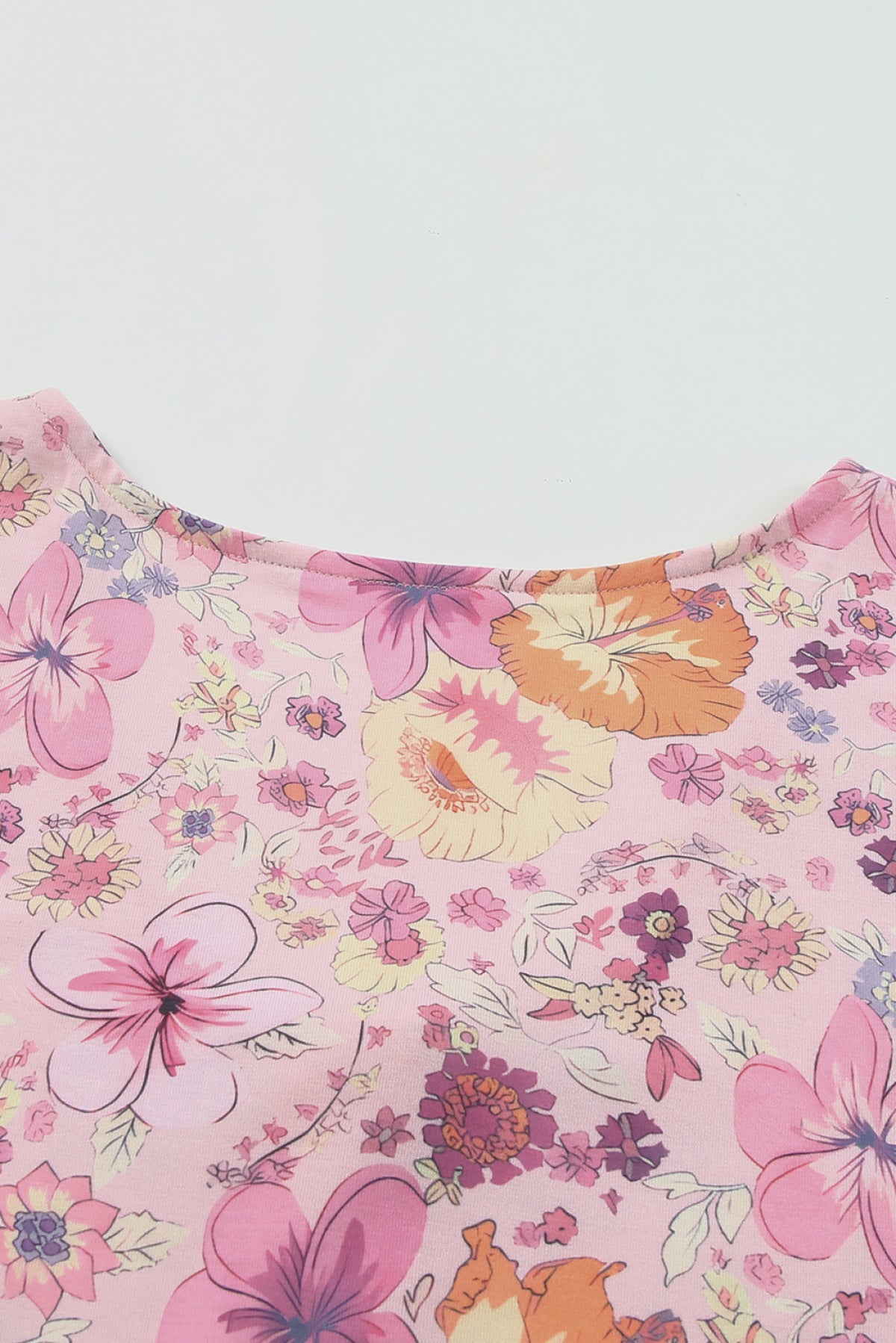 Button Floral Print Ruffle Mini Dress