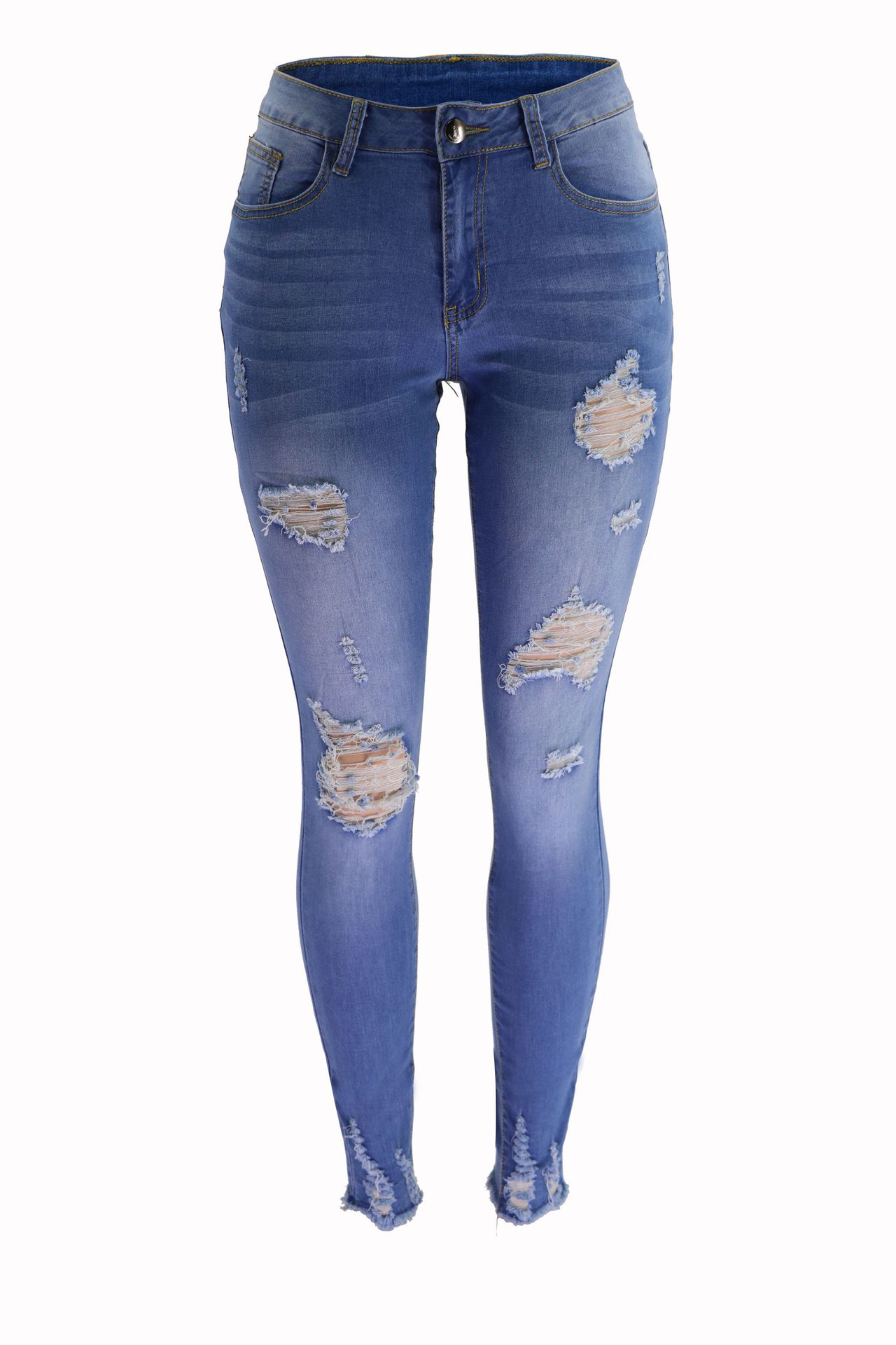 Women's High-Rise Distressed Skinny Jeans