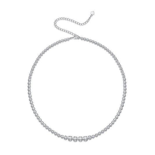 925 Sterling Silver Clear Moissanite Necklace